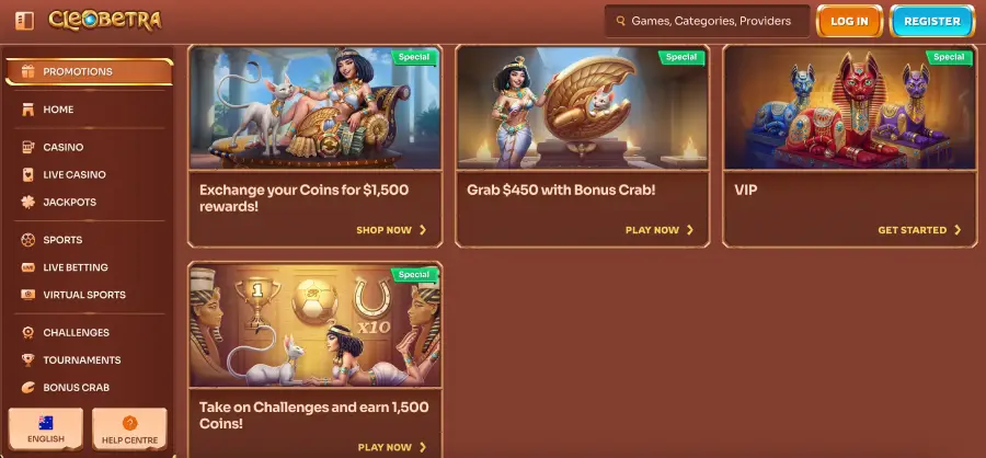 Cleobetra casino VIP bonus program with exclusive offers